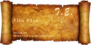 Tihi Elza névjegykártya